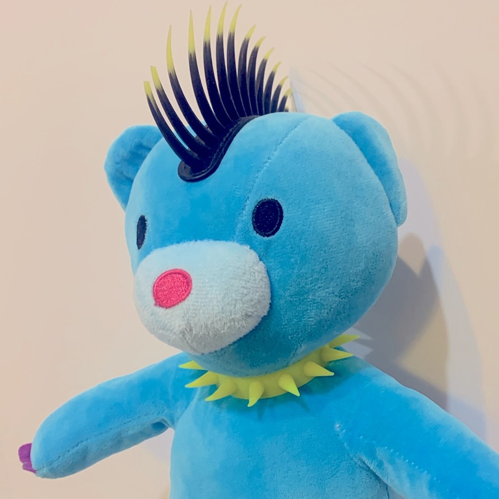 Punk rock teddy bear Mohawk